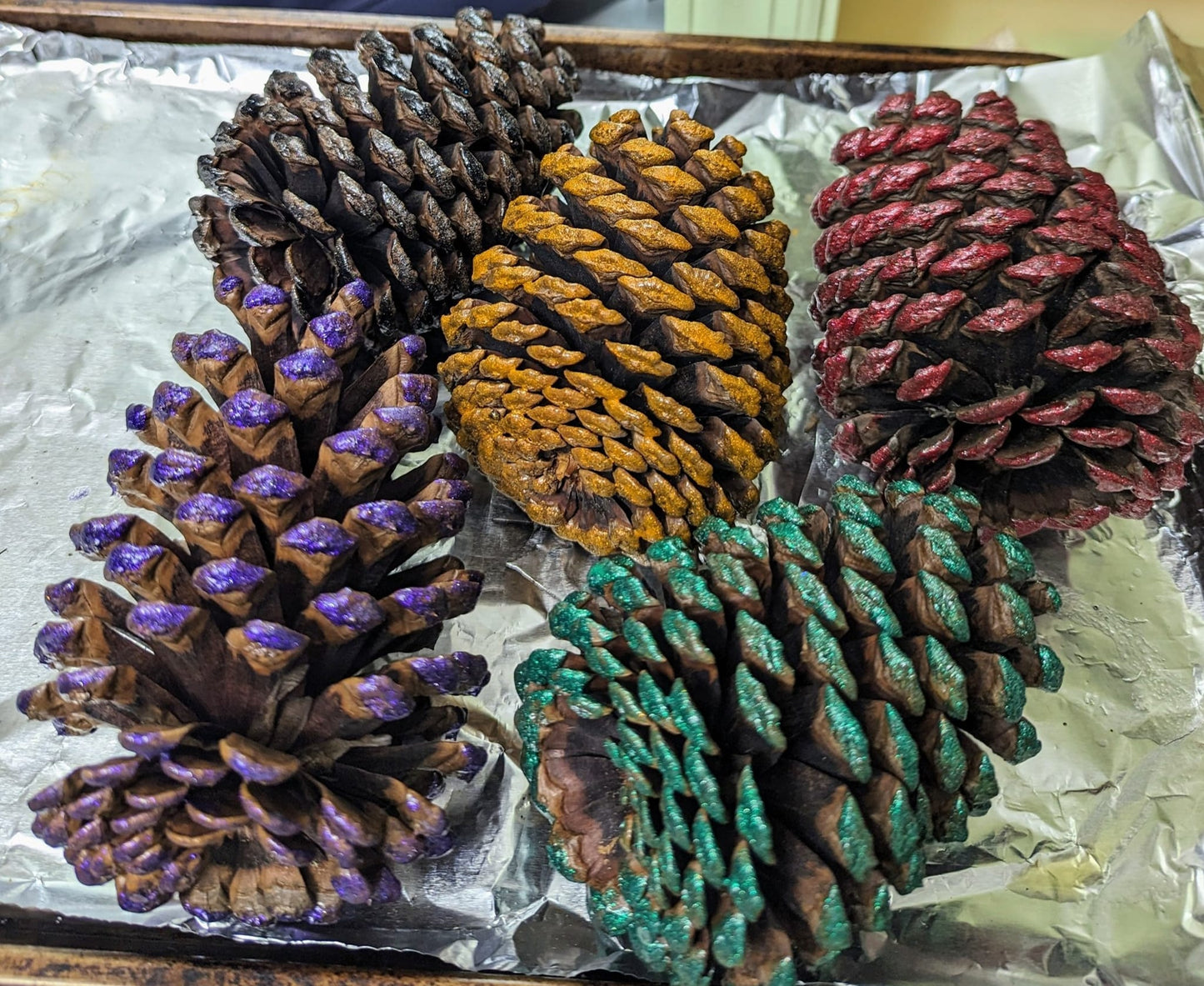 Large Pinecones Colored and Scented or Colored and Unscented