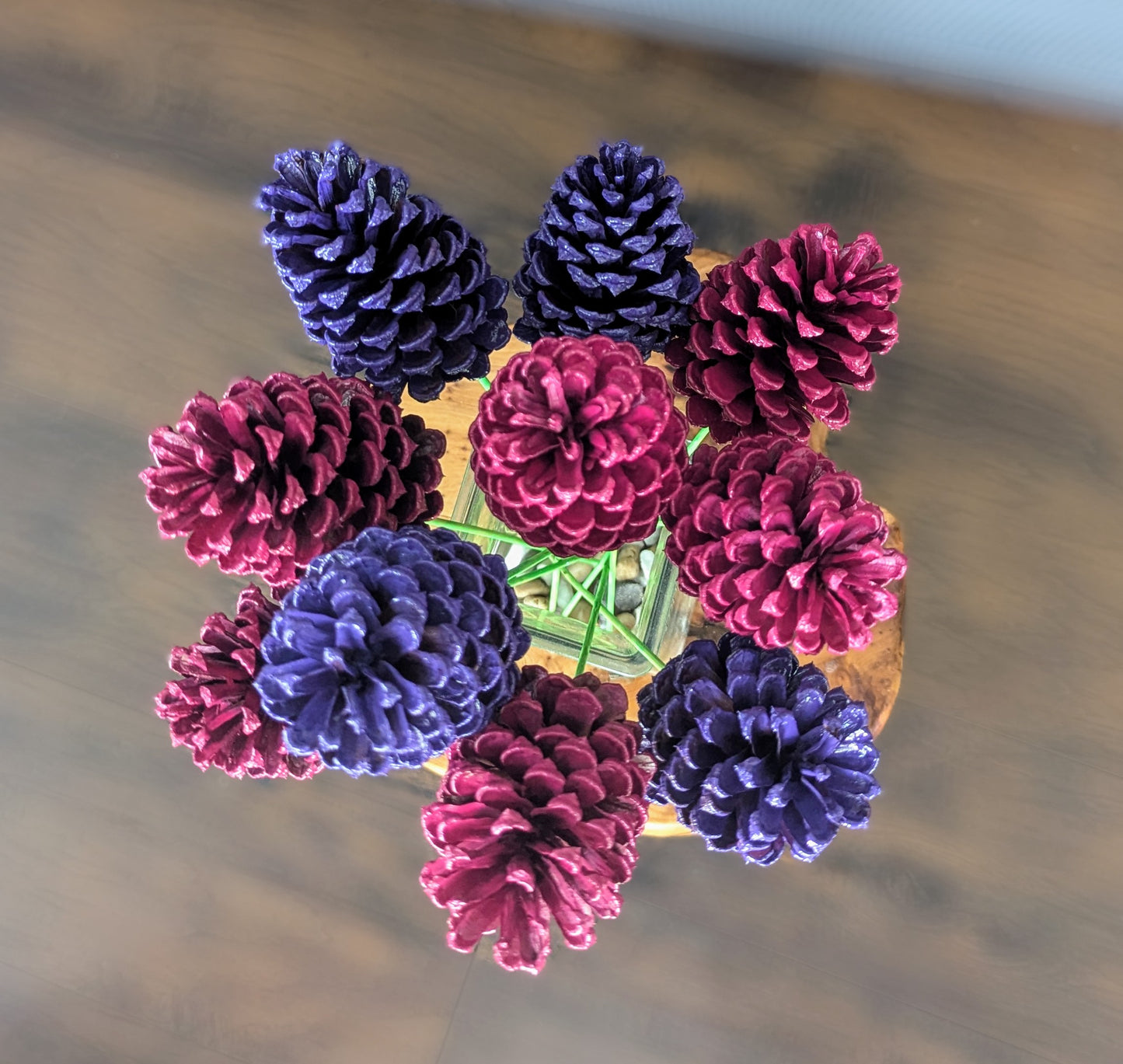 Flower pinecones set of 6