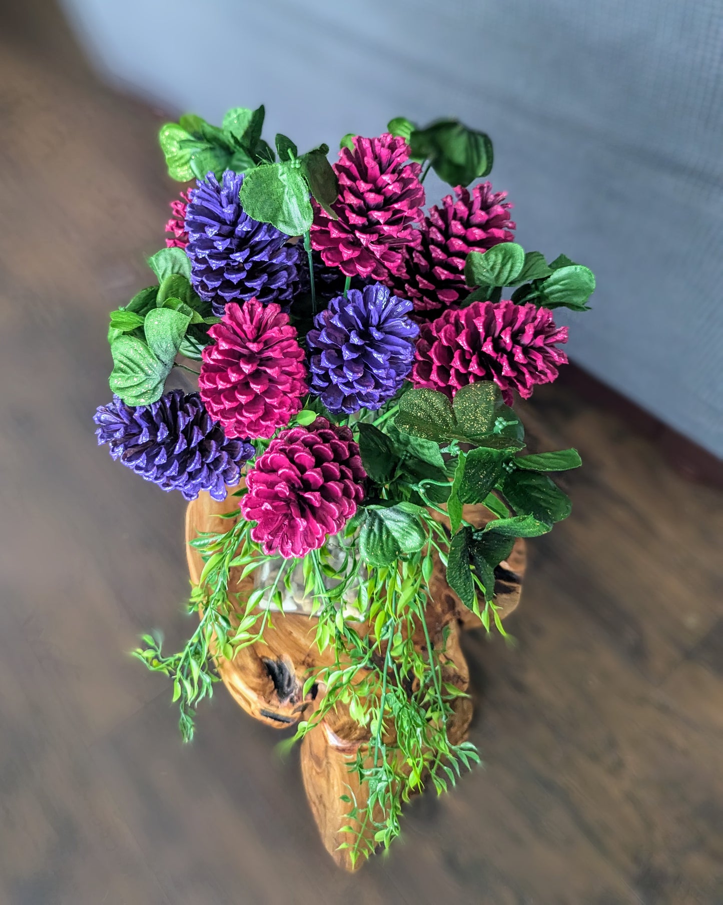 Flower pinecones set of 6