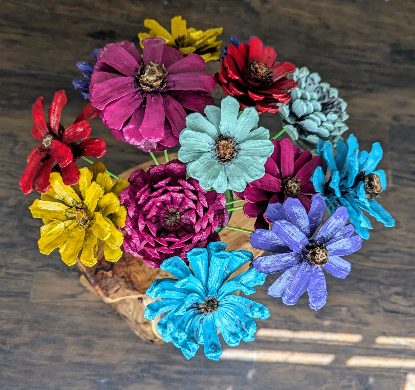 Cut flower pinecones set of 6