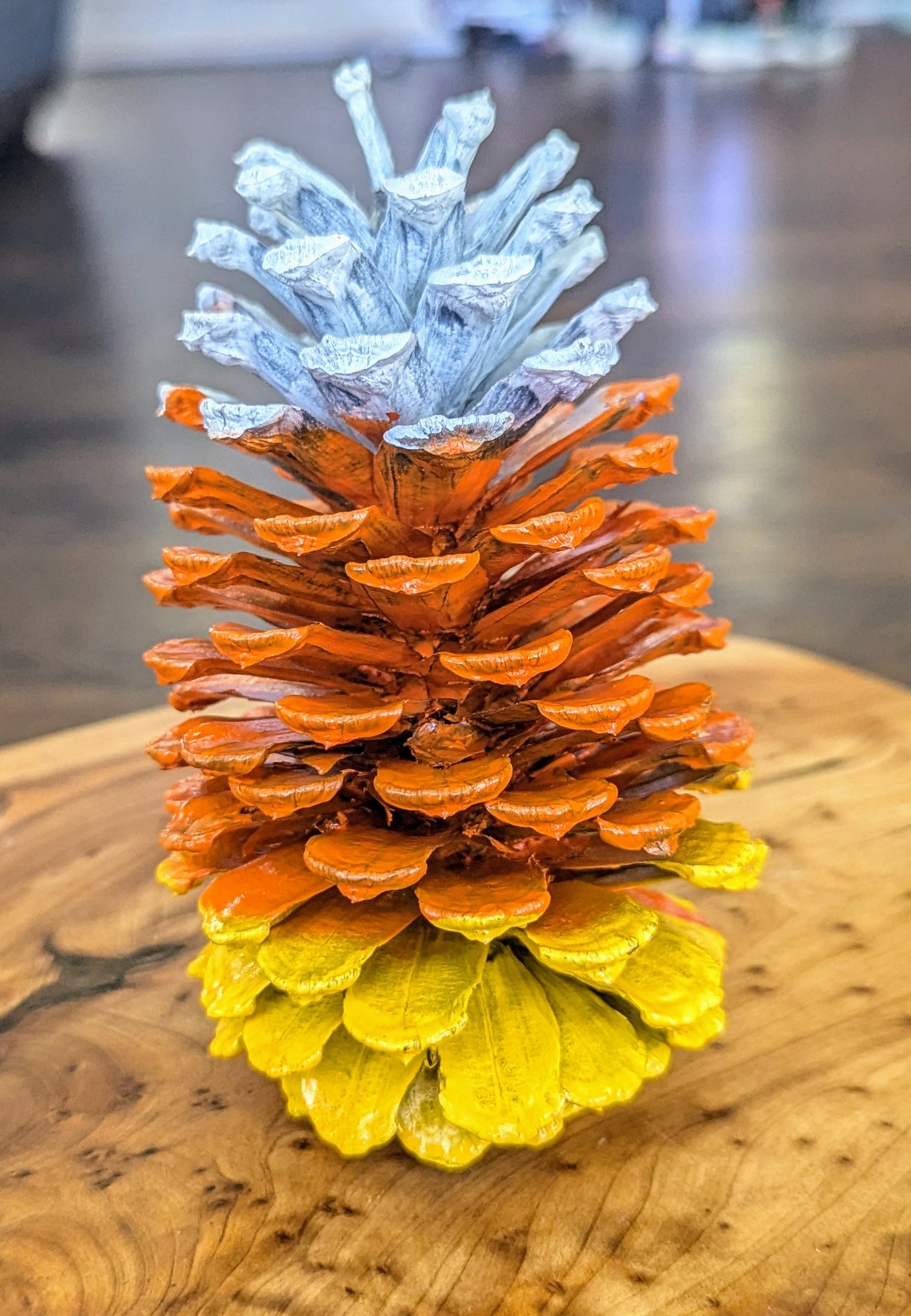 Candy Corn Pinecones