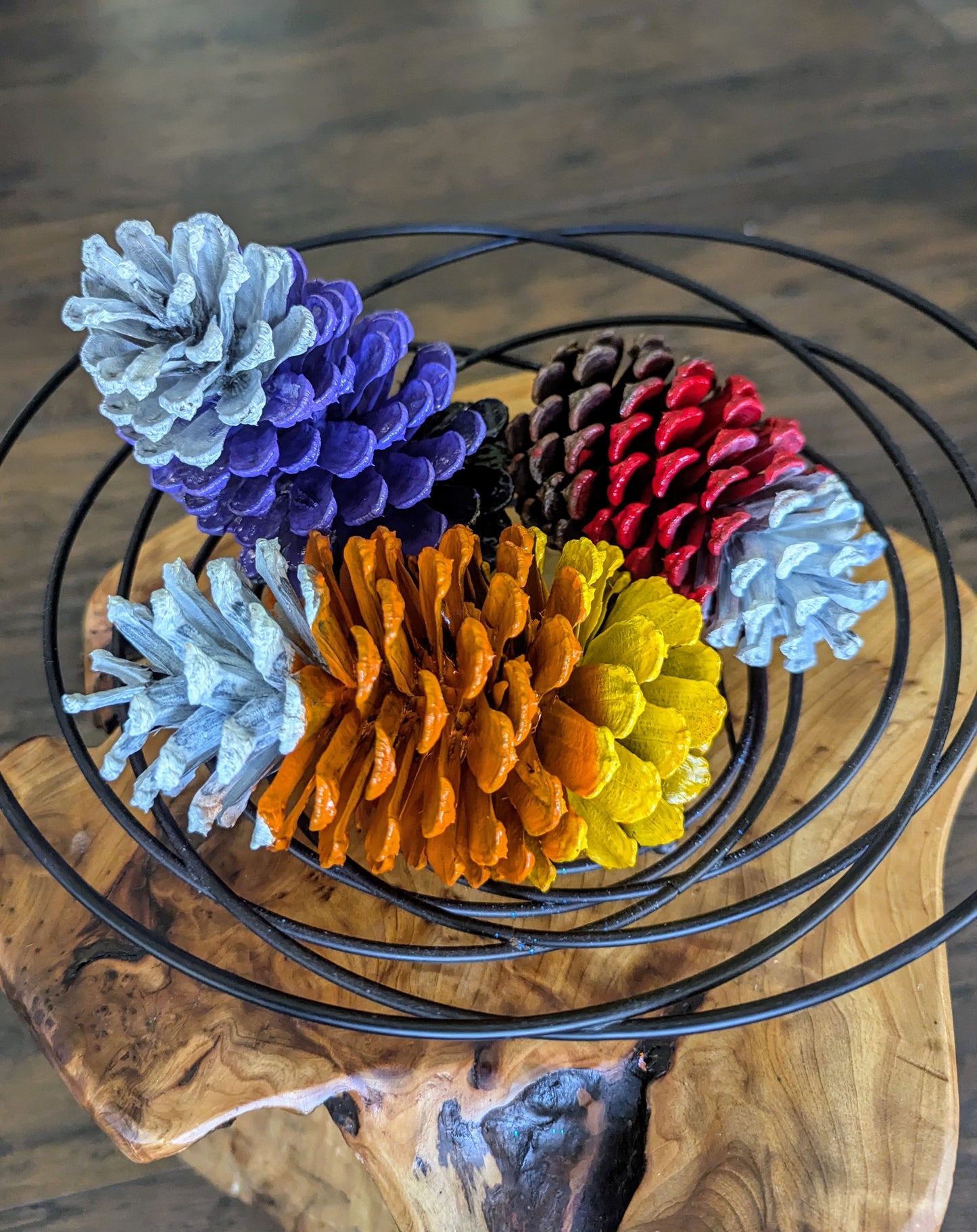 Candy Corn Pinecones