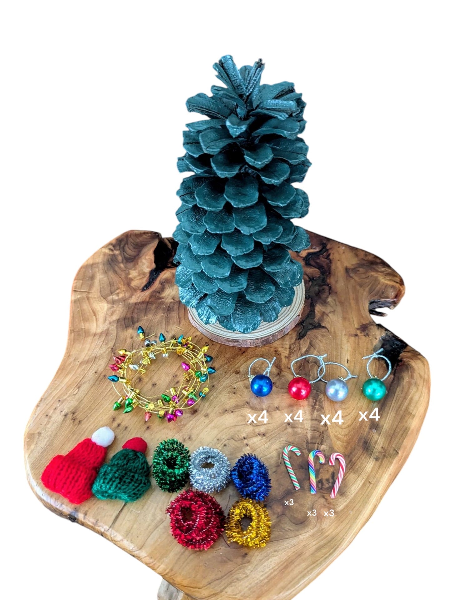 Pinecone Christmas Tree Craft Kit