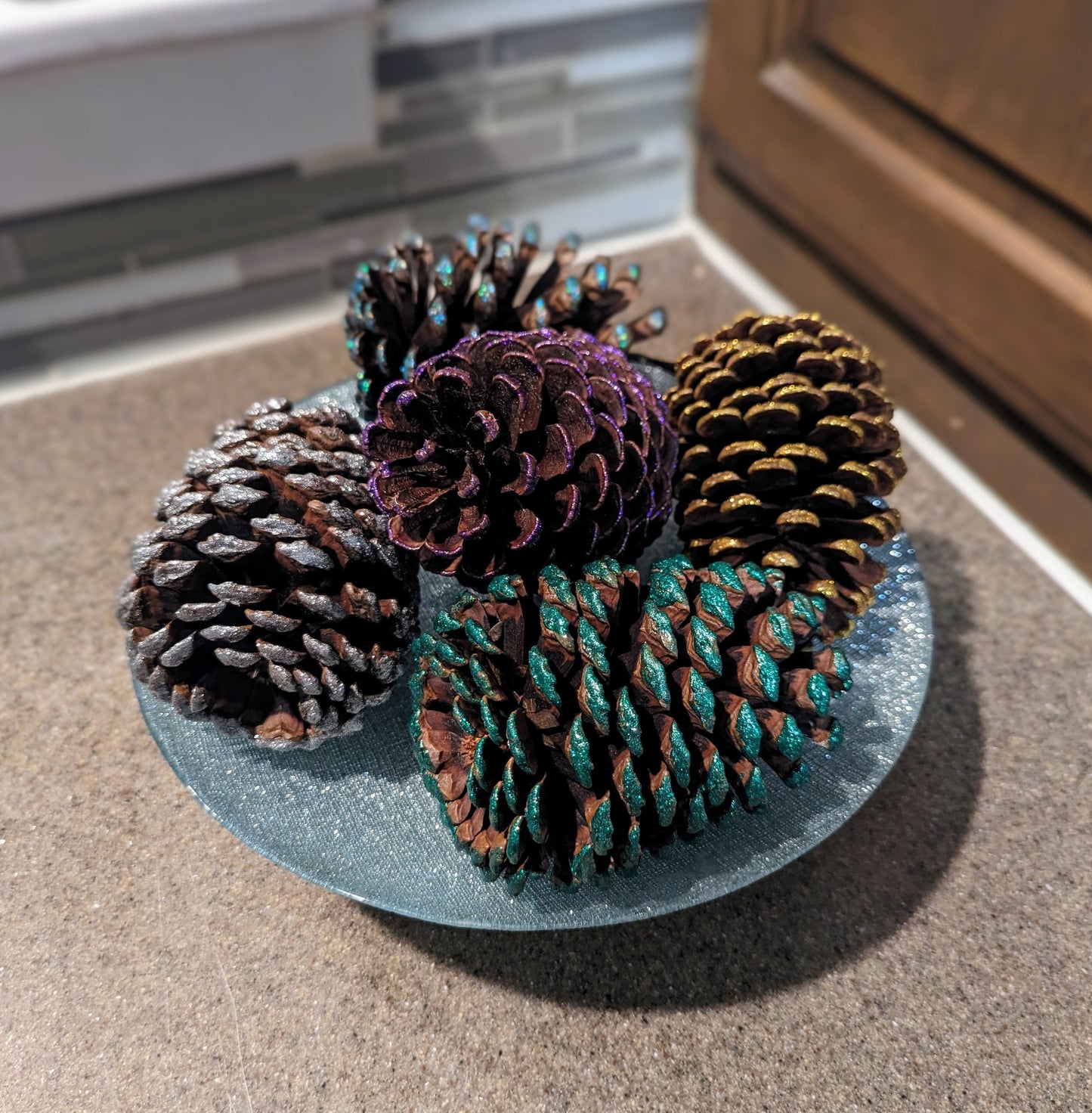 Large Pinecones Colored and Scented or Colored and Unscented